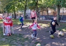 Sportík s trenérem rugby