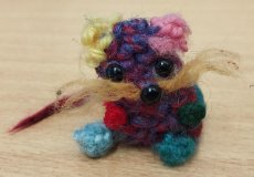 Fousek plyšový, háčkovaná myška, Vasilisa Geppa, 3. C