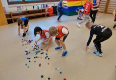 Sportík s trenérkou házené