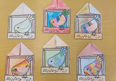 Jarní tvoření - zobající ptáček