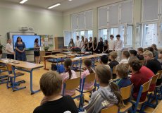 Na obhajobách závěrečných prací našich deváťáků 