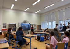 Na obhajobách závěrečných prací našich deváťáků
